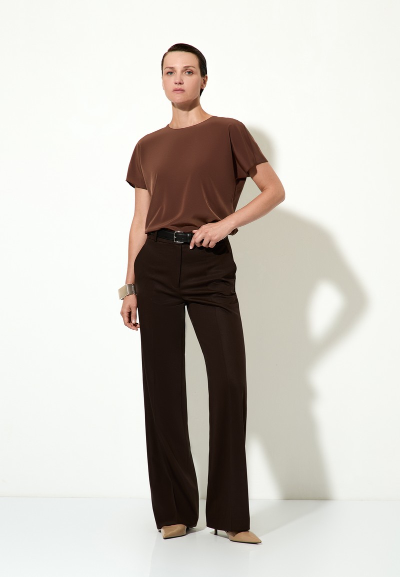 Брюки Женский БРЮКИ VASSA&Co Коричневый 3